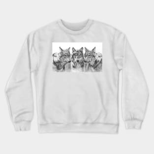 First Snowfall wolf drawing Crewneck Sweatshirt